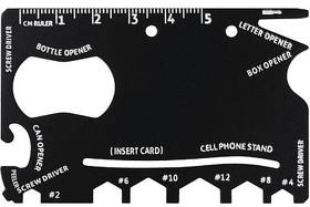 Мультитул Tools Capture в виде карточки, стальной, в чехле из кожзама, черный (R650104.01)