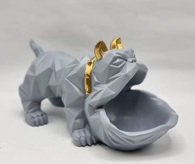 Статуэтка хранитель Бульдог, серый (RATS015-G)