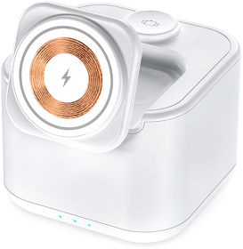 Беспроводная колонка Powerbox 5W с беспроводной зарядкой 15W, белый (R11030.01)