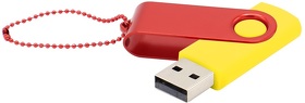 Флешка Designer To Go 2.0 USB 16Gb, желтый/красный (R3033R.06.05)