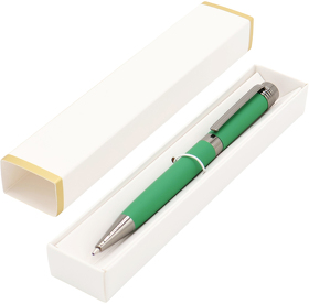 Ручка Senator в коробке Cradle белой с позолотой, зелёная (R54075.04)