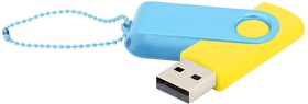 Флешка Designer To Go 2.0 USB 16Gb, желтый/бирюзовый (R3033R.06.17)