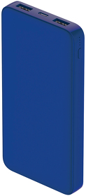 Внешний аккумулятор Polus, 10000 Mah, софт-тач покрытие, синий (R2018.15)