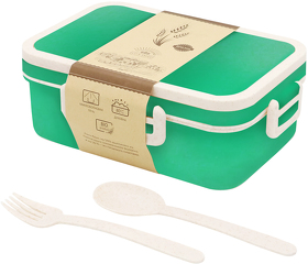 Ланчбокс (контейнер для еды) Inar из пшеничного волокна, зелёный. (R13004.044)