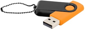 Флешка Designer To Go 2.0 USB 16Gb, оранжевый/черный (R3033R.07.02)