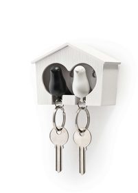 Держатель и брелок для ключей Duo Sparrow, белый (RQL10124-WH-WH-BK)