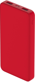 Внешний аккумулятор Polus, 10000 Mah, софт-тач покрытие, красный (R2018.05)