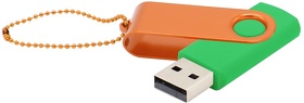 Флешка Designer To Go 2.0 USB 16Gb, зеленый/оранжевый (R3033R.04.07)
