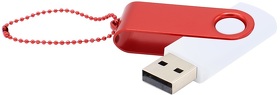 Флешка Designer To Go 2.0 USB 16Gb, белый/красный (R3033R.01.05)