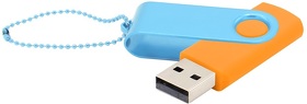 Флешка Designer To Go 2.0 USB 16Gb, оранжевый/голубой (R3033R.07.08)