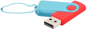 Флешка Designer To Go 2.0 USB 16Gb, красный/бирюзовый (R3033R.05.17)