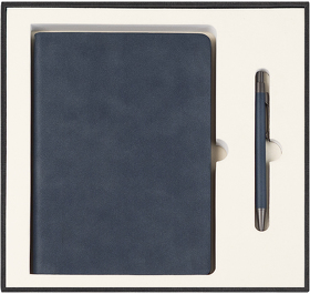 Набор подарочный Solution Superior Duo (ежедневник, ручка), тёмно-синий (R615143.09)