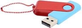 Флешка Designer To Go 2.0 USB 16Gb, голубой/красный (R3033R.08.05)