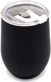 Термокружка с двойной стенкой SOFTO To Go софт-тач, черная/белая (R5032.02.01)