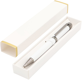 Ручка Senator в коробке Cradle белой с позолотой, белая (R54075.01)