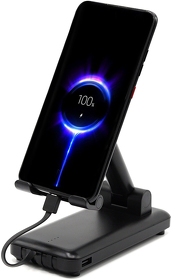 Внешний аккумулятор c подставкой для телефона Hold-Pro 10000 mAh, черный (R18006.02)