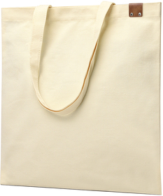 Сумка для покупок IVORY 325 г/м&sup2; с PU нашивкой, коричневый (R25011.00.35)