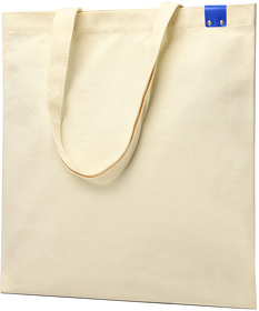 Сумка для покупок IVORY 325 г/м&sup2; с PU нашивкой, синий (R25011.00.03)