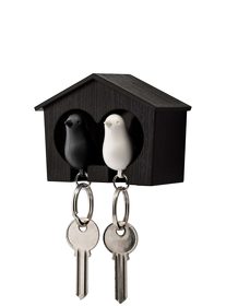Держатель и брелок для ключей Duo Sparrow, черный (RQL10124-BK-WH-BK)