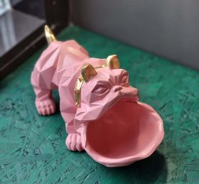 Статуэтка хранитель Бульдог, розовый (RATS015-P)