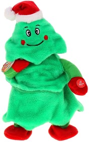 МЯГКАЯ ИГРУШКА МЕХАНИЧЕСКАЯ «ЕЛОЧКА» В КОЛПАКЕ ПОЕТ, ХОДИТ (R333858)