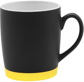 Кружка Make Me To Go, чёрная/жёлтая (R6140.02.06)