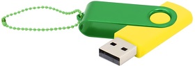 Флешка Designer To Go 2.0 USB 16Gb, желтый/зеленый (R3033R.06.04)
