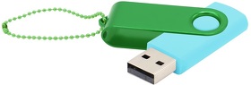 Флешка Designer To Go 2.0 USB 16Gb, бирюзовый/зеленый (R3033R.17.04)