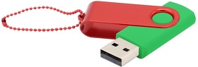 Флешка Designer To Go 2.0 USB 16Gb, зеленый/красный (R3033R.04.05)