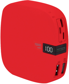 Внешний аккумулятор Revil, 10000 mAh, красный (R2013.05)