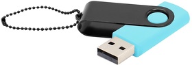 Флешка Designer To Go 2.0 USB 16Gb, бирюзовый/черный (R3033R.17.02)