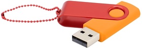 Флешка Designer To Go 2.0 USB 16Gb, оранжевый/красный (R3033R.07.05)