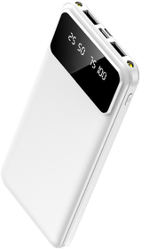 Внешний аккумулятор Dorado 10 000 mAh с фонариком, белый (R2037.01)