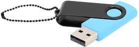 Флешка Designer To Go 2.0 USB 16Gb, голубой/черный (R3033R.08.02)