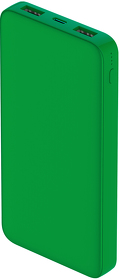Внешний аккумулятор Polus, 10000 Mah, софт-тач покрытие, зеленый (R2018.04)