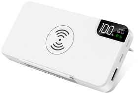 Внешний аккумулятор gPro QI, с беспроводной зарядкой 10000 mAh, белый (R2011.01)