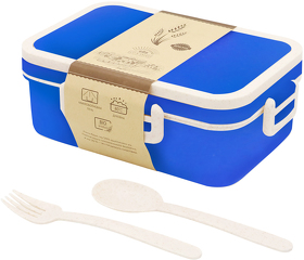 Ланчбокс (контейнер для еды) Inar из пшеничного волокна, синий. (R13004.033)