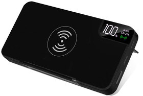 Внешний аккумулятор gPro QI, с беспроводной зарядкой 10000 mAh, черный (R2011.02)