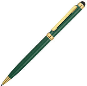 Ручка шариковая со стилусом Gold Soi, металлическая, зеленая/золотистая (R410910.10)