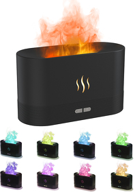 Светодиодный USB увлажнитель-ароматизатор Flame RGB, черный (R21018.02)