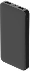 Внешний аккумулятор Polus, 10000 Mah, софт-тач покрытие, черный (R2018.02)