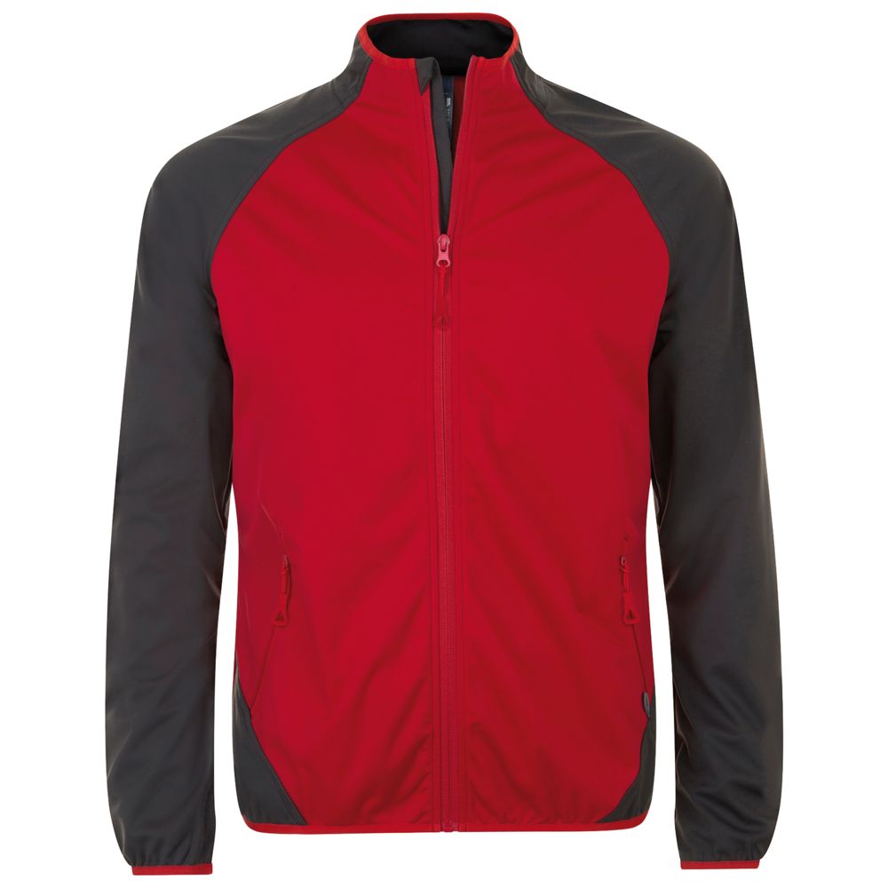 Артикул: P01624506 — Куртка софтшелл мужская Rollings Men, красная с серым