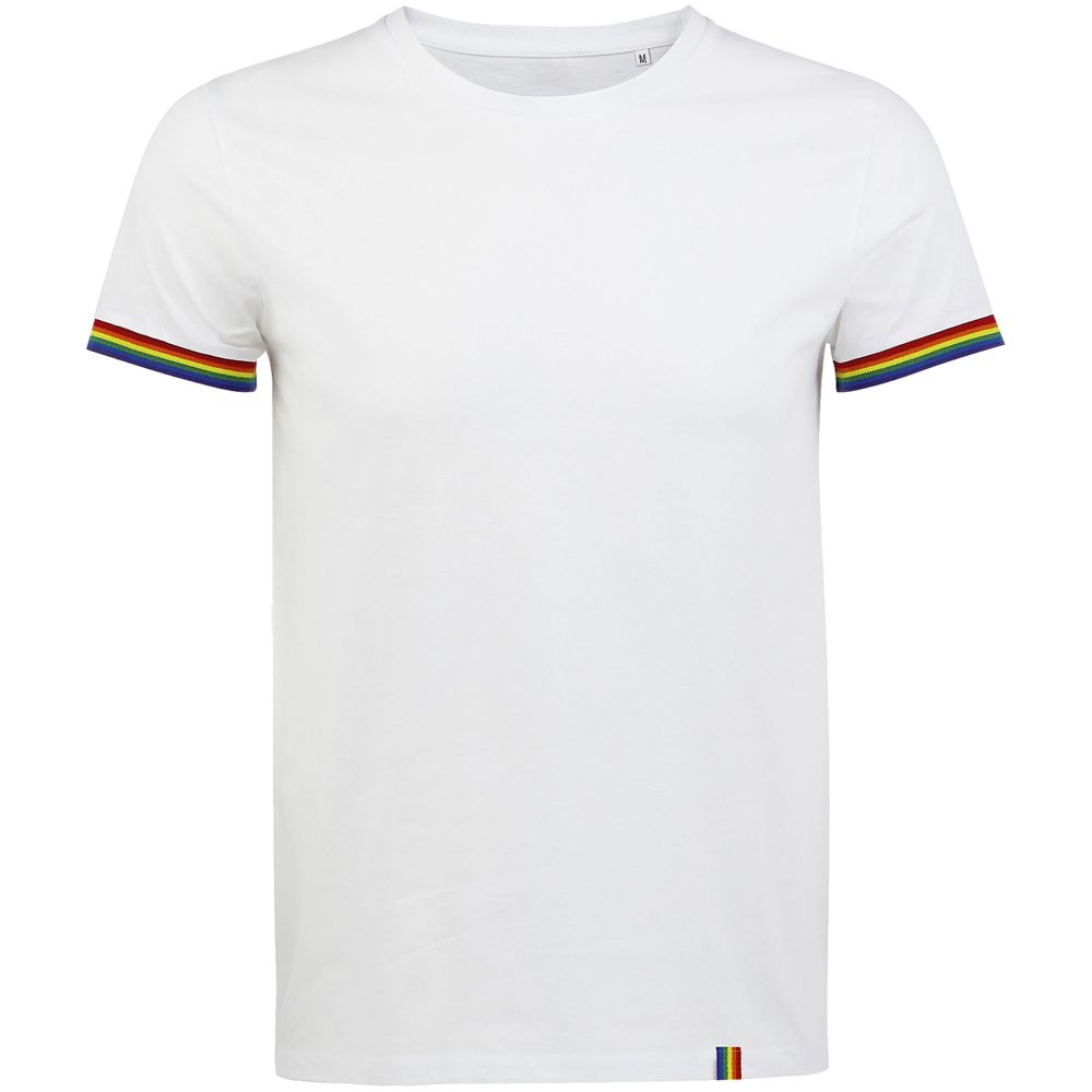 Артикул: P03108879 — Футболка мужская Rainbow Men, белая с многоцветным