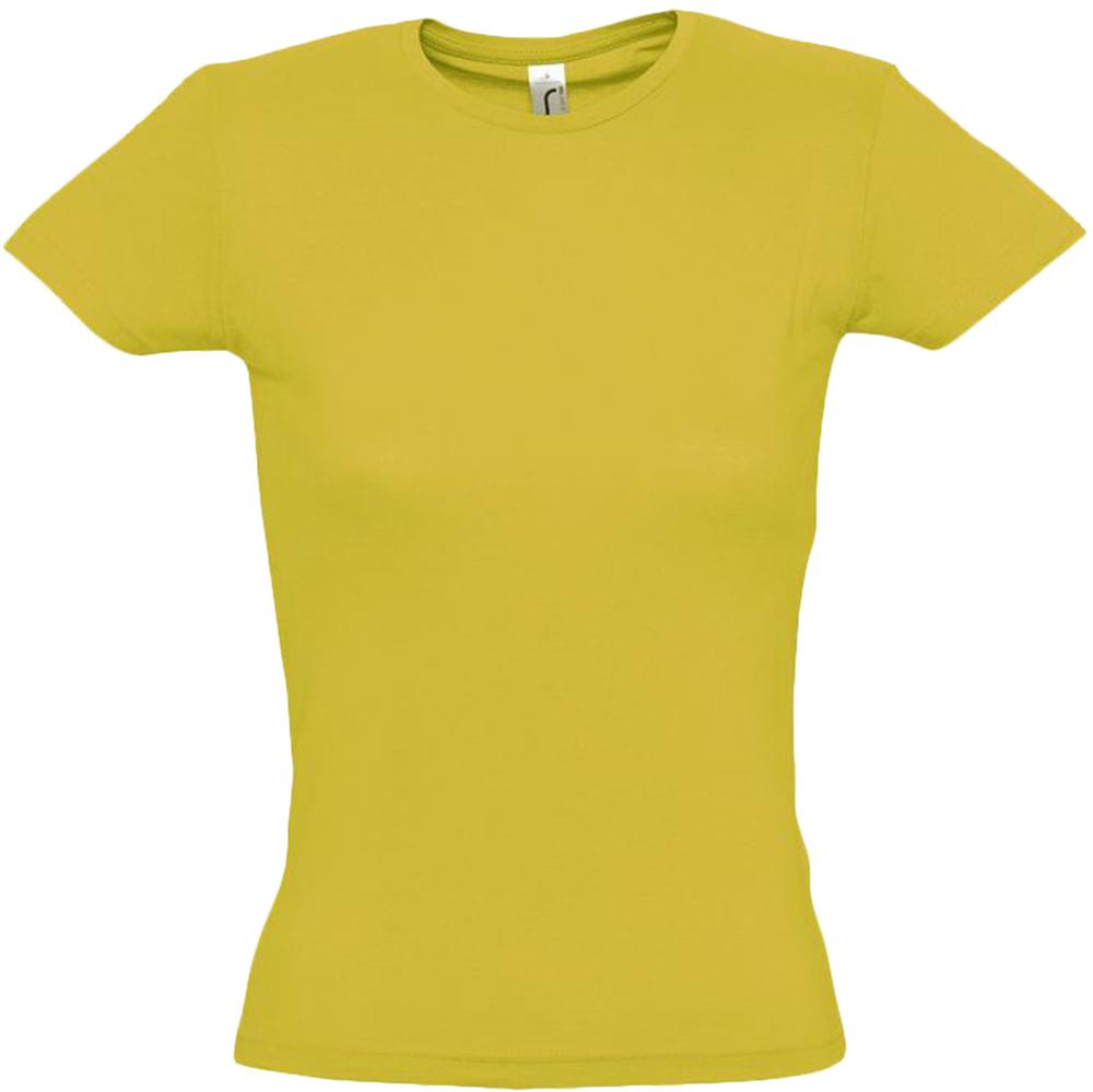 Артикул: P2662.81 — Футболка женская Miss 150, желтая (горчичная)
