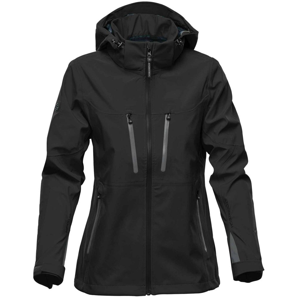 Артикул: P11631.33 — Куртка софтшелл женская Patrol, черная с серым