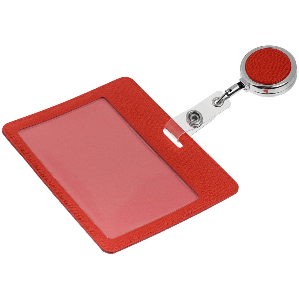 Артикул: P11645.50 — Чехол для карточки с ретрактором Devon, красный
