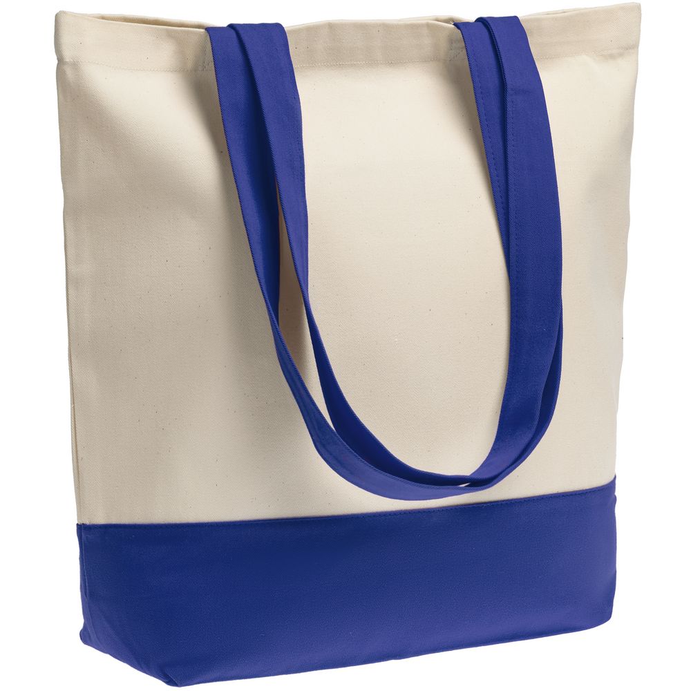 Артикул: P11683.44 — Сумка для покупок на молнии Shopaholic Zip, неокрашенная с синим