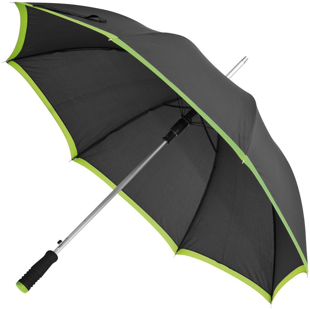 Артикул: P13037.39 — Зонт-трость Highlight, черный с зеленым