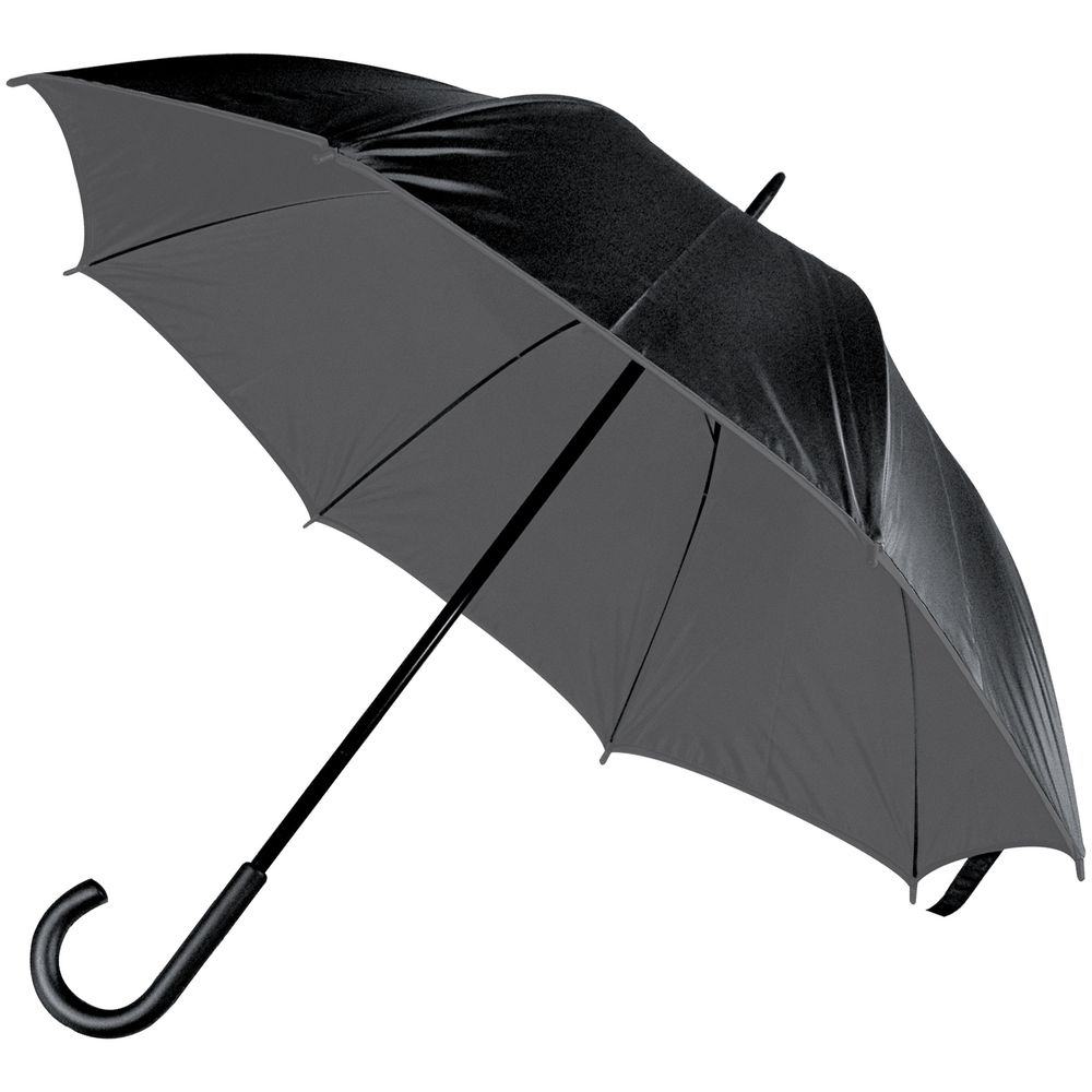 Артикул: P13040.31 — Зонт-трость Downtown, черный с серым