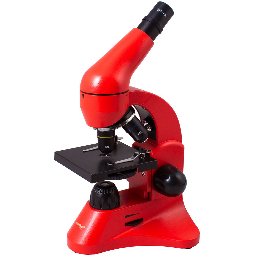 Артикул: P13612.50 — Монокулярный микроскоп Rainbow 50L с набором для опытов, красный